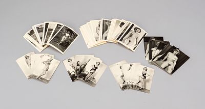 Large collection of erotic photography, mid-20th century. Approx. 110 small-format 