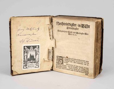 Book: Travelogue on the Near East, 1st half of the 18th century. Front cover missing. Probably 