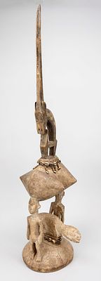 Figurative carving by the Bambara or Bamana, West Africa, 19th/20th century, wood carved with 