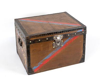 Louis Vuitton Overseas Trunk, France (Paris), circa 1900. Wood, linen, iron fittings, brass 