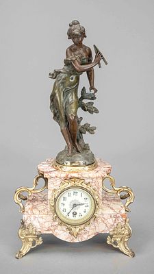 Historicism - Figurative pendulum clock, France, second half of the 19th century, marked “Muse 