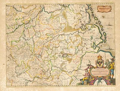 Historical map of Westphalia, ''Circulus Westphalicus, sive Germaniae Inferioris'', a map from 