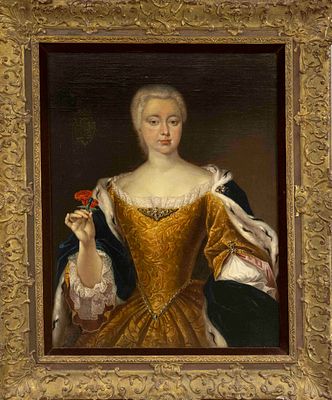 18th-century court portrait painter, three-quarter-length portrait of Maria Anna Adelheid, n&eacute;e 