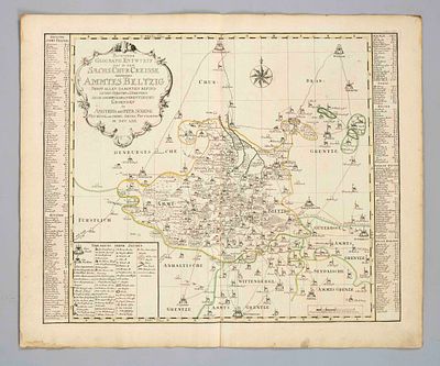 Historical map of Brandenburg -- “Richtiger Geograph. Entwurff des zu dem Saechs. Chur District 