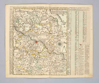 Historical map of Dresden and surroundings -- ''Acurrate Geographische Delineation der Dioeces 