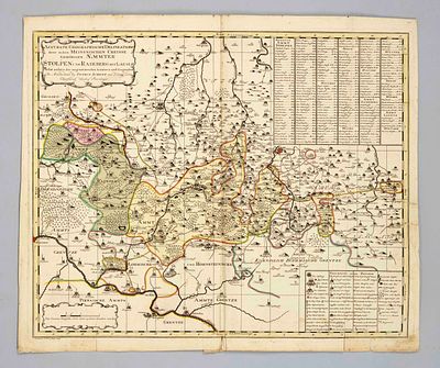 Historical map of Saxony -- ''A. Historical map of Saxony -- ''Accurate Geographical 