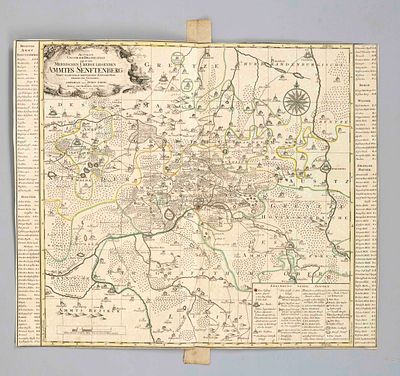 Historical map of Lusatia -- ''Accurate Geographical Delineation of the Senftenberg District 