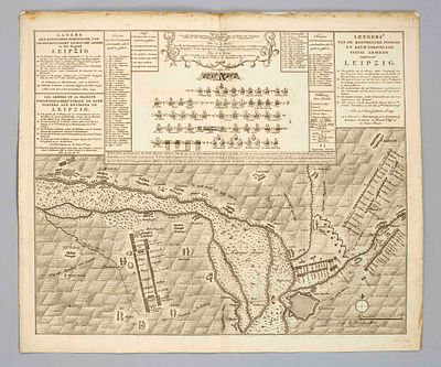 Military map near Leipzig -- ''Camps of the Royal Polish and Electoral Saxon Armies in the 