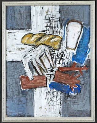 Unknown representative of the Neue Wilde movement of the 1980s, figurative composition with 