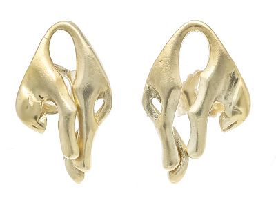 Figurative stud earrings GG 333/000 matte finish, L. 13 mm, 1.5 g