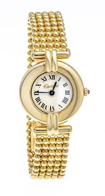 Cartier Must de Colisee, 750/000 GG, with gold band, Ref. 810920468 from 1988, polished gold 