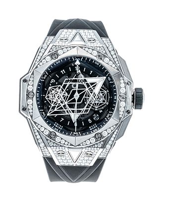 Hublot Big Bang Sang Bleu II Titanium Blue Pav&eacute; 45mm, Men’s chronograph watch, automatic, Ref. 