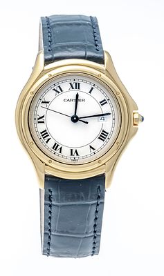 Cartier unisex quartz watch, Panthere Cougar, 750/000GG, Ref. 887920 circa 2000, polished case 