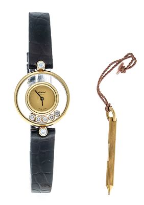 Chopard Happy Diamonds, 750/000GG, ladies' quartz watch, with total 0.44 ct. Ref. 4100 circa 