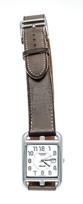 Hermes Cape Cod, Automatic, Ref. CC1.710, circa 1990, polished steel case, case back secured 