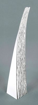 Large vase object 'Silverspur', Meissen, 21st century, 1st choice, designed by Andreas Ehret 