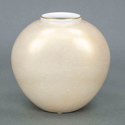 Vase, KPM Berlin, mark 1945–62, first-grade, red Reichsapfel mark, heart shape, designed by KPM 