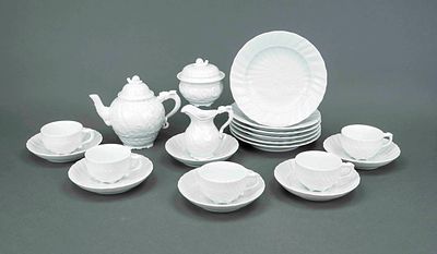 Tea service for 5 people, 20-piece set, Meissen, late 20th century, first-grade quality 