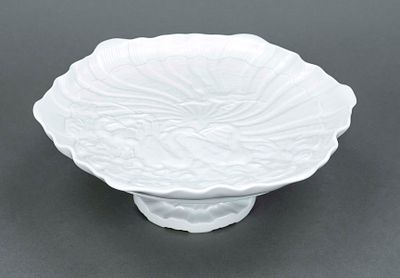 Lid bowl, Meissen, late 20th century, first-grade quality, re-creation of the famous Swan 