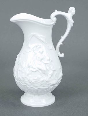 Water jug, Meissen, late 20th century, first-grade quality, re-design of the famous Swan 