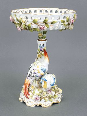 Table centerpiece, by Schierholz, Plaue, 20th century, tree trunk rising from a round base 