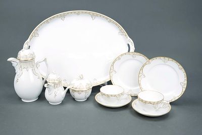 T&ecirc;te-&agrave;-T&ecirc;te, 10-piece set, F&uuml;rstenberg, second half of the 20th century, Philippine form, decor 