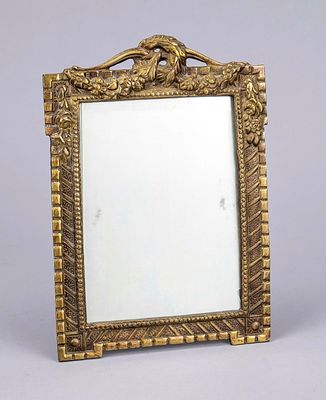 Patriotic table picture frame, 19th century, brass. Openwork, rich neoclassical decoration in 
