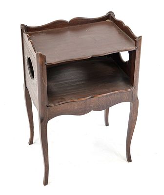 Side tables, 20th century, oak, 74 x 48 x 33 cm., The furniture is located at Manteuffelstr. 27 