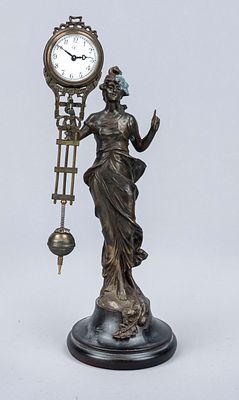 Mysterious clock, late 20th century, replica of the well-known Junghans clocks, white cast 