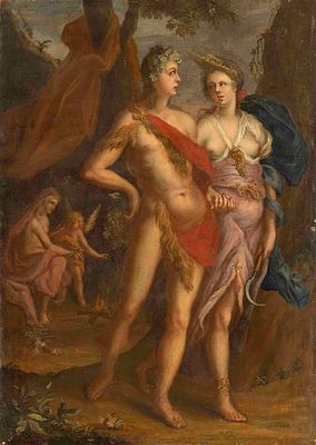 Bartholom&auml;us Spranger (1546–1611), copy after “Bacchus and Ceres,” allegorical scene depicting 