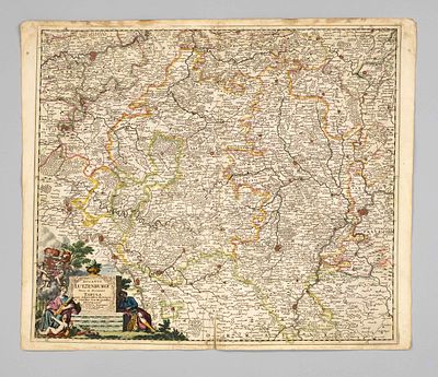 Historical map of Luxembourg -- ''Ducatus Lutzenburgi novissima et accuratissima delineatio'' 