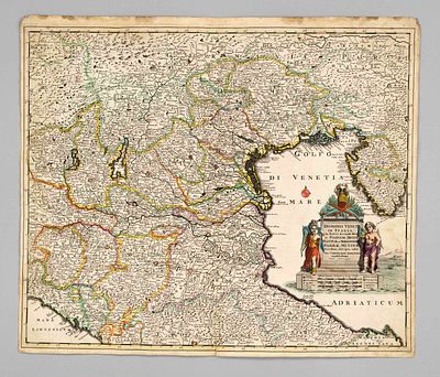 Historical map of Venice and the surrounding area -- ''Dominii Venetii in Italia in partes 