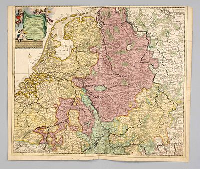 Historical map of the lower Rhine -- ''Exactissima Rheni inferioris Mosae et Mosellae 