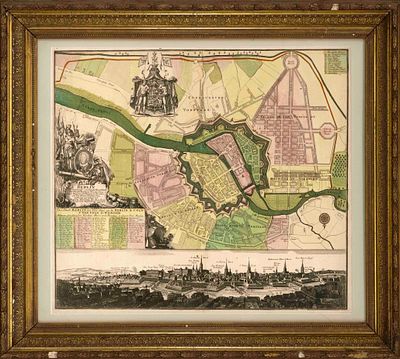 Historical map of Berlin, 'Berlin, the most magnificent and powerful capital of the Electorate 