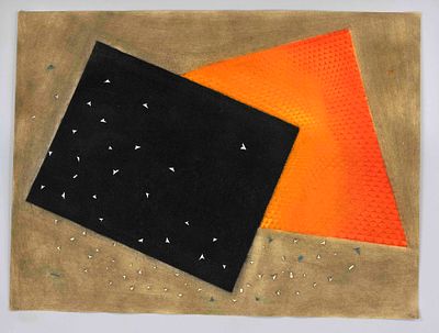 Arthur Luiz Piza (1928–2017), prominent Brazilian artist, “Modefication t&eacute;m&eacute;raire,” 1989, very 