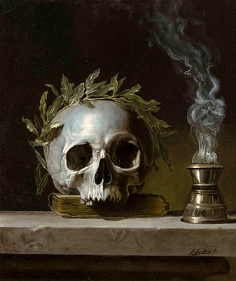 Gianrico Gualtieri (*1962), contemporary French painter of Italian origin. Creator of vanitas 
