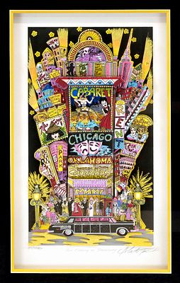 Charles Fazzino (*1955), American Pop Art artist, "Our Evening on Broadway," 3-D color 