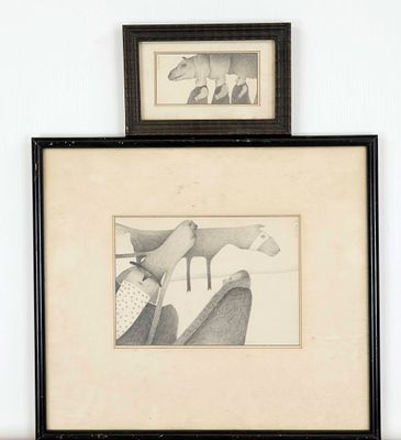 Robert Heijkoop (*1939), contemporary Dutch artist, based in M&ouml;nchengladbach, two grotesque 