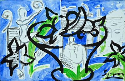 Stefan Szczesny (*1951), German painter and graphic artist of the 'Young Wild Ones', Untitled 