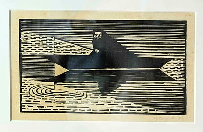 Gerhard Marcks (1889–1981), German graphic artist and sculptor, The Fisherman II (also: Death) 