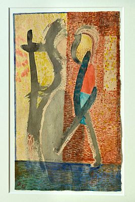 Gerhard Altenbourg (1926–1989), German painter, graphic artist, and poet, “Schreitend: andere 
