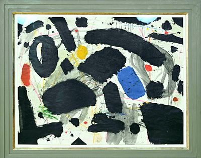Bernd Hahn (1954–2011), German painter and graphic artist, Informal Composition, mixed media on 