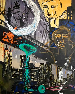 Stefan Szczesny (*1951), German painter and graphic artist of the 'Young Wild Ones', Faust 