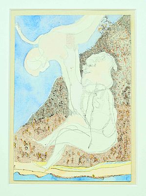 Gerhard Altenbourg (1926–1989), German painter and graphic artist, “Komm, Liebseelchen,” 1973 