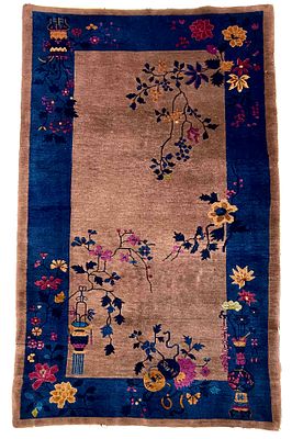 Rug, China, minimal signs of wear, cleaned, edges slightly worn, 120 cm x 198 cm