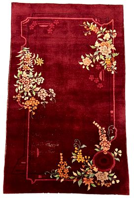 Rug, China, slightly worn in places, cleaned, 115 cm x 198 cm