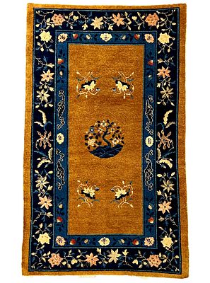 Rug, China, slight signs of wear, cleaned, edges slightly worn, 122 cm x 206 cm
