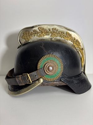 Fire Helmet for Honorary Commanders – Striegistal-Pappendorf (Saxony), German Empire (circa 1900). 