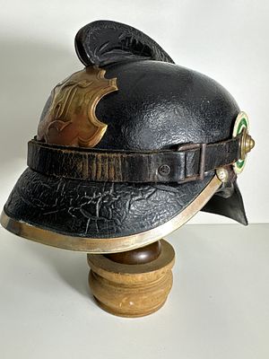 Saxon Fire Helmet (Team) – Kleinwelka (Bautzen) Kingdom of Saxony / German Empire, early 20th 