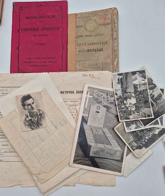 מסמכים היסטוריים, . חייל יהודי מפולין בשם ZYNGER -NACHUM BARUCH שהתגייס לצבא צרפת נהרג ב-1941 